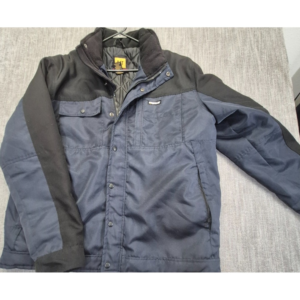 CAT Caterpillar Workwear Redefined Men's XL Insulated Jacket Gray Blue Full Zip